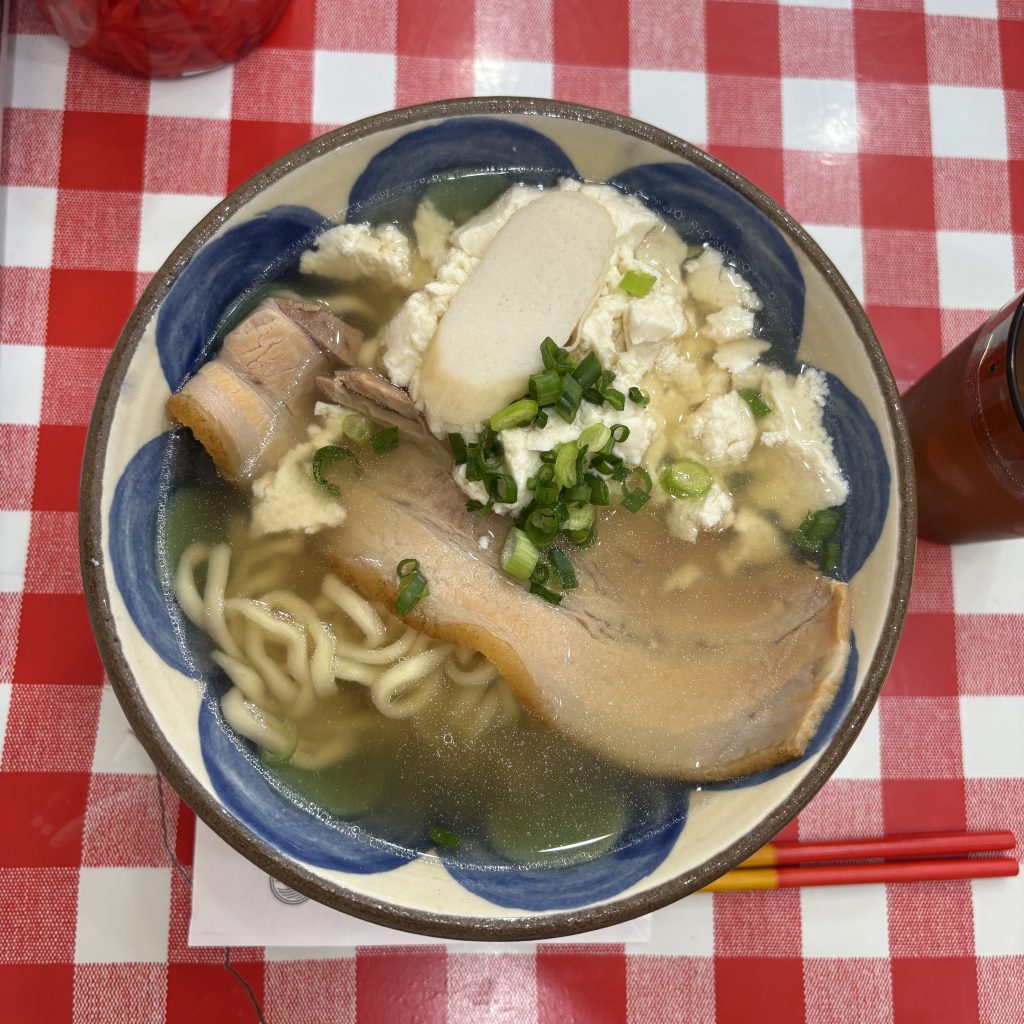 一番最初に食べた沖縄そば
